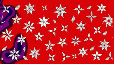 Çiçekli karalama şeklinde Raster çiçek deseni. Nazik, narin çiçek arkaplanı. Kırmızı renkte çiçekler.