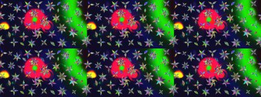 Güzel suluboya yaz çiçekleri deseni..