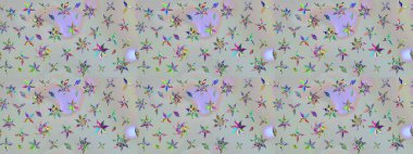 Küçük çiçekte güzel bir desen. Motley illüstrasyonu. Moda baskıları için zarif bir şablon. Robot resim. Çiçekli bahar çiçekleri. Küçük renkli çiçekler..