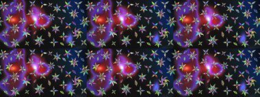 Gri renkli çiçekler. Renkli Yaz Temalı eskiz kalıbı. Raster illüstrasyonundaki çiçek desenli çizim. Düz Çiçek Elementleri Tasarımı.