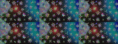 Egzotik çiçekler, mavi renkler üzerine botanik parlak klasik doğa. Klasik tropikal doğal elementlerin suluboya seti. Raster illüstrasyonu.