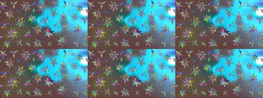 Küçük çiçekteki sevimli çiçek deseni. Robot resim. Raster illüstrasyonu.