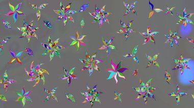 Tomurcukları çiçek olan sevimli bir çiçek deseni. Raster illüstrasyonu. Eskiz geçmişi. Raster. Eski usul. Kumaş, tekstil ve duvar kağıdı baskısı için..