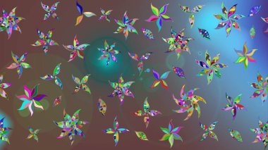 Suluboya, elle çizilmiş. Kahverengi yapraklı yabani çiçekler. Eskiz arkaplan modeli. Raster illüstrasyonu.