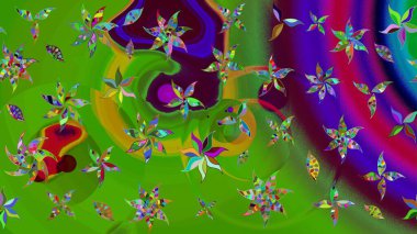 Küçük bir çiçekte eskiz deseni. Hoş bir çiçek geçmişi var. Raster illüstrasyonu. Güzel kumaş deseni.