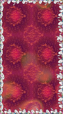 Kibarca, kırmızı renkte bahar çiçekleri. Raster illüstrasyonu. Raster çiçek desenli ve çiçekli..