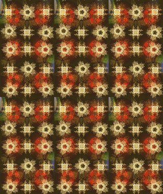 Renkli elementlerle Raster ilginç desen.