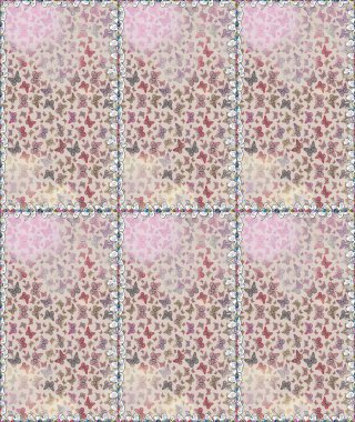 Gri arka planda renkli bir kelebek. Kelebeklerle dolu renkli bir halk eskizi çizimi. Davetiye, kart, yazdırma için basit şirin desen.