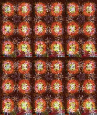 Raster Noel soyut renkli arka plan ve tatlı kar tanesi. Farklı kar taneleri toplayıcısı, kahverengi, turuncu ve nötr renklerde kış elementleri..