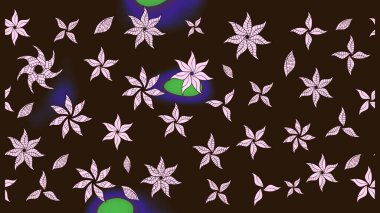 Çiçekli el çizimi çizimi deseni. Modern gelişim kahverengi raster arka plan duvar kâğıdı illüstrasyon klasik çizgili iz sürme desenli çiçekler, çiçekli süsler.