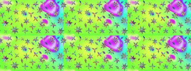 Güzel kumaş deseni. Raster illüstrasyonu. Bahar çiçekli güzel bir çiçek deseni..