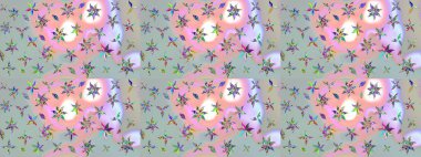 Gri renkli çiçekler. Kumaş desenli papatya çiçekleri ayrıntıları.