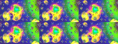 Raster illüstrasyonu. Renkli Bahar Teması eskiz kalıbı. Yeşil renkte zarif çiçek buketi suluboya. Düz Çiçek Elementleri Tasarımı.