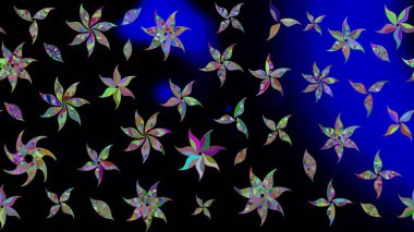 Nazikçe, güzel çiçek arkaplanı. Siyah renkli çiçekler. Raster çiçek desenli ve çiçekli..