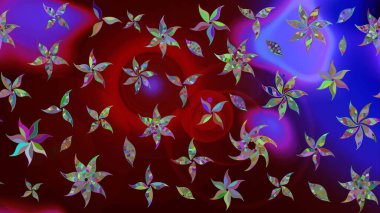 Hediye ambalaj kağıdı, tebrik kartları, posterler ve pankart tasarımı. Kahverengi renkli çiçekler. Raster düz çiçek çizim deseni.