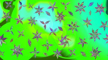 Yeşil renkli çiçekler. Nazik, sevimli çiçek arkaplanı. Raster çiçek desenli ve çiçekli..