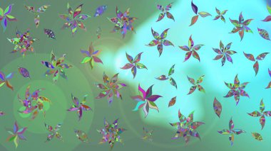 Modaya uygun kumaş deseni. Sevimli çiçek raster deseni. Düz Çiçek Elementleri Tasarımı. Renkli Yaz Teması çizim şablonu.