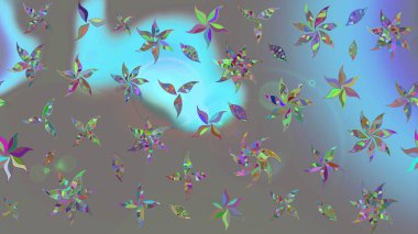 Güzel kumaş deseni. Bahar çiçekleriyle güzel bir çiçek deseni çizmişsin. Raster illüstrasyonu.