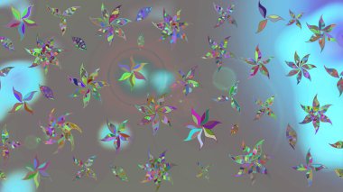 Kabile sanatı boho baskısı, klasik çiçek arkaplanı. Arkaplan dokusu, duvar kağıdı, çiçek temalı gri renkler. Soyut etnik raster çizim kalıbı.