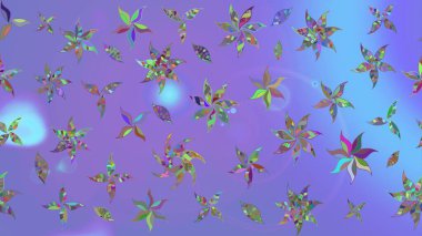 Raster illüstrasyonundaki çiçek desenli çizim. Süslü kumaş deseni. Düz Çiçek Elementleri Tasarımı. Renkli Bahar Teması çizim şablonu.