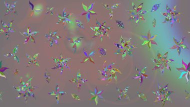 Suluboya tarzında gri renkli çiçekler. Raster illüstrasyonunda çiçek deseni çizimi.