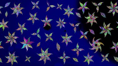 Raster Güzel kumaş deseni. Raster suluboya deseni, narin çiçekler, mavi çiçekler, tebrik kartı şablonu..