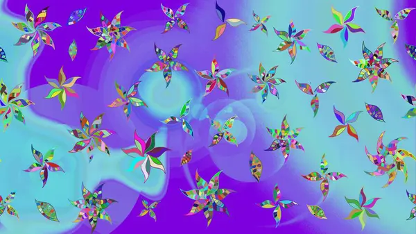 Raster güzel bir çiçek deseni çizmiş. Bahar mevsimi. Tatil havası. Nazik romantik baskı.