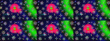 Moda arka planında parlak buketler. Kumaş, duvar kağıdı ve kağıt üzerine baskı yapmak için gelişen arka plan. Raster illüstrasyonu. Eski usul küçük çiçekli şirin bir eskiz deseni..