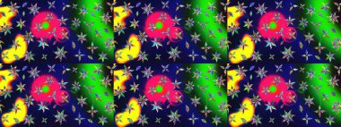 Gri renkli çiçekler. Renkli bahar temalı eskiz kalıbı. Düz Çiçek Elementleri Tasarım Raster illüstrasyonu. Çiçekli çiçek deseni, suluboya..