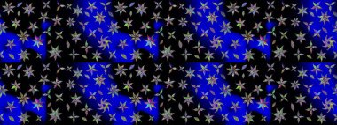 Kabile sanatı boho baskısı, klasik çiçek arkaplanı. Arkaplan dokusu, duvar kağıdı, çiçek temalı siyah renkler. Soyut etnik raster çizim kalıbı.