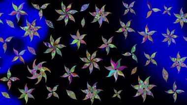 Siyah renkli çiçekler. Küçük çiçekte sevimli çiçek deseni var..