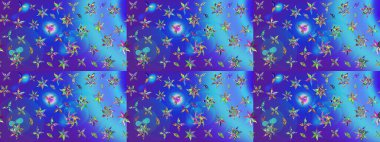 Güzel kumaş deseni. Düz Çiçek Elementleri Tasarımı. Renkli Yaz Temalı eskiz kalıbı. Raster illüstrasyonunda çiçek deseni çizimi.