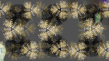 Renkli Yaz Temalı Kusursuz Arkaplan. Düz Çiçek Elementleri Tasarımı. Raster Illustrasyon 'da moda olmayan çiçek deseni. Güzel kumaş deseni.