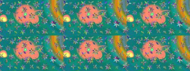 Klasik çiçek desenli. Raster 'ın taze dokusu. Yumuşak fayans. Yumuşak pamuk tasarımı. Paketleme, tekstil, duvar kağıdı için çiçek arkaplanı.