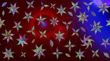 Kahverengi renkli güzel bir tekstil. Suluboya çiçekli çiçek deseni. Raster illüstrasyonu.