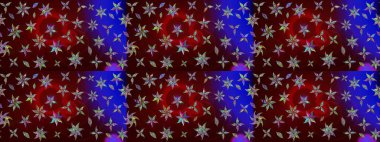 Düz Çiçek Elementleri Tasarımı. Renkli Yaz Temalı eskiz kalıbı. Kahverengi renkli çiçekler. Raster illüstrasyonunda çiçek deseni çizimi.