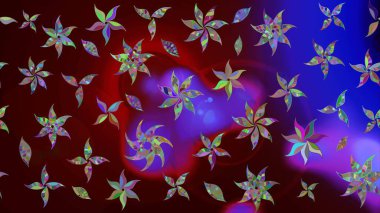 Güzel kumaş deseni. Raster suluboya deseni, narin çiçekler, kahverengi çiçekler, tebrik kartı şablonu..