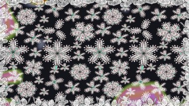 Düz Çiçek Elementleri Tasarımı. Renkli Yaz Temalı Kusursuz Arkaplan. Gri renkli çiçekler. Raster illüstrasyonunda trendsiz çiçek deseni.