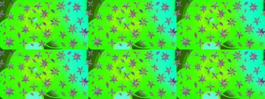 Çiçek deseni. Şatafatlı bahar bahçesi dokusu. Raster illüstrasyonu. Yeşil renkli çiçekler. Yeşil renkte çiçek çizimi.