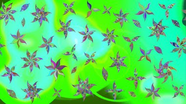 Küçük çiçekte güzel bir desen var. - Yeşil çiçekler. Çiçek kolajı. Çiçek arkaplan. Raster deseni. Çiçek kompozisyonu. Doğa.