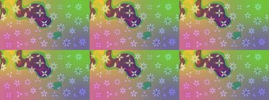 Raster Hip kumaş deseni. Eskiz Vintage Çiçek Deseni.