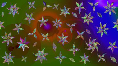 Güzel suluboya yaz çiçekleri deseni..