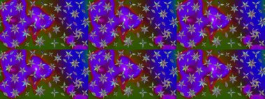 Renkli Yaz Temalı eskiz kalıbı. Düz Çiçek Elementleri Tasarımı. Sevimli çiçek raster deseni. Modaya uygun kumaş deseni.