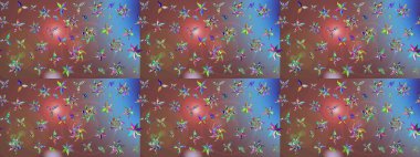 Anti-stres için soyut örnek sayfası. Kahverengi renklerde. Raster illüstrasyonu.