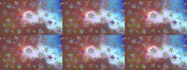 Renkli Bahar Teması eskiz kalıbı. Kahverengi renkte zarif çiçekli suluboya. Raster illüstrasyonu. Düz Çiçek Elementleri Tasarımı.