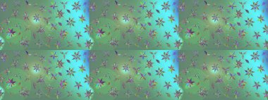 Yumuşak, bahar çiçekli arka plan. Yeşil renkli çiçekler. Raster çiçek desenli ve çiçekli..