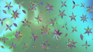 Yeşil renkli çiçekler. Küçük çiçekte sevimli çiçek deseni var..