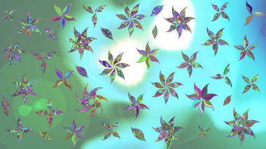 Çiçekli, yapraklı, çiçek desenli eskiz. El çizimi. Raster illüstrasyonu.