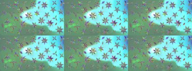 Raster. Yeşil renkte güzel çiçekler, suluboya desenli eskiz deseni, duvar kağıdı, kart veya kumaş için fayanslı..