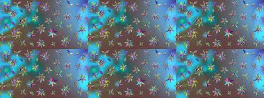 Çizim çiçek deseni duvar kağıdı, web sitesi arka planı, ambalaj kağıdı, davetiye, broşür, afiş veya web sitesi için kullanılabilir. Parlak elementlerin. El çizimi Raster illüstrasyonu.